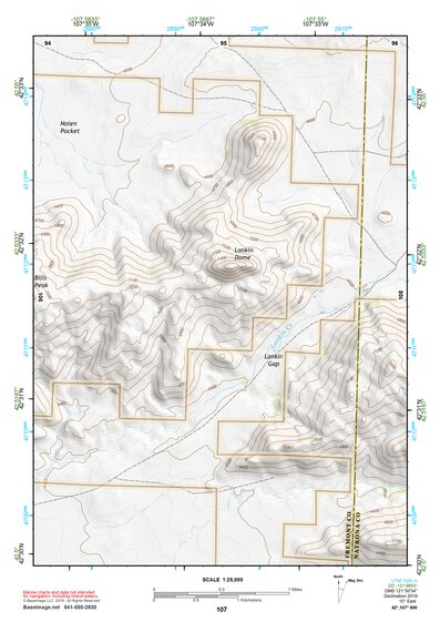 42107NW Page 107 Rattlesnake Hills Topo Preview 1
