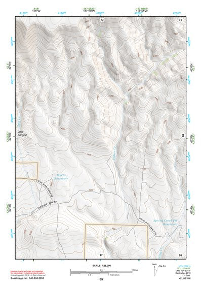 42117SW Page 85 Louse Canyon Topo Preview 1