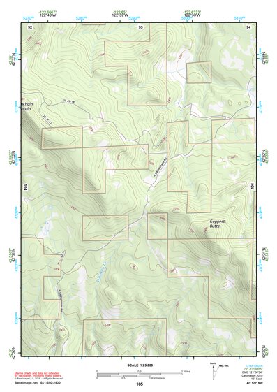 42122NW Page 105 Crater Lake Topo Preview 1