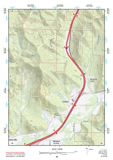 42123NE Page 42 Canyonville Topo Preview 1