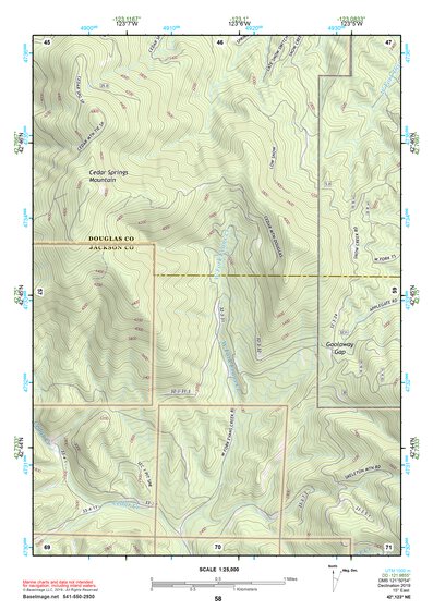 42123NE Page 58 Canyonville Topo Preview 1