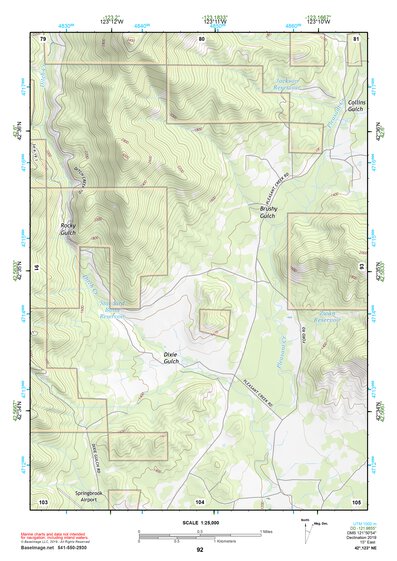 42123NE Page 92 Canyonville Topo Preview 1