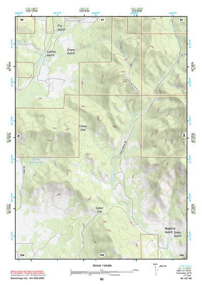 42123NE Page 93 Canyonville Topo Preview 1