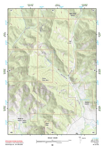 42123NE Page 94 Canyonville Topo Preview 1