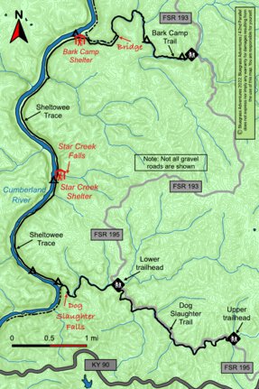 42nd Parallel Dog Slaughter Falls to Bark Camp Creek digital map