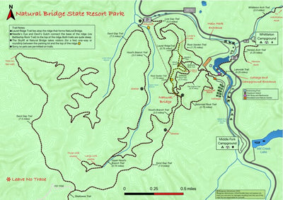 42nd Parallel Natural Bridge State Resort Park digital map