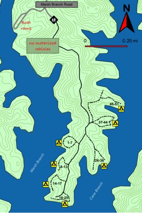 42nd Parallel White Oak Campground @ Laurel River Lake KY digital map