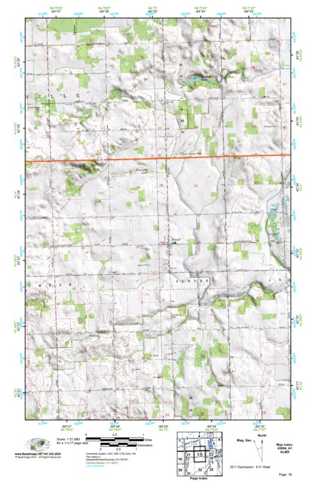 (43084a1) Page 018 Alma Map by BaseImage Publishing | Avenza Maps