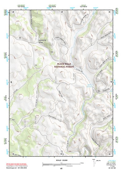 43103NW Page 41 Mount Rushmore Topo Preview 1