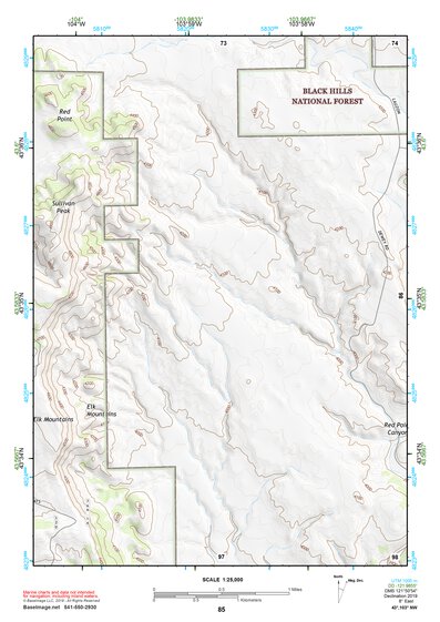 43103NW Page 85 Mount Rushmore Topo Preview 1