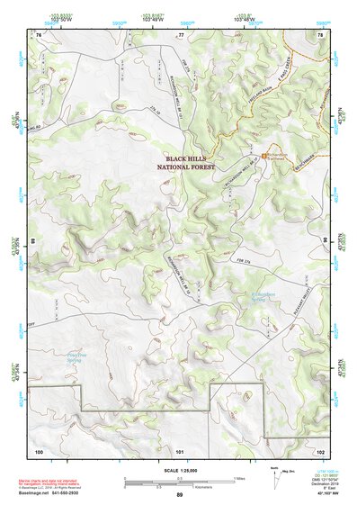 43103NW Page 89 Mount Rushmore Topo Preview 1