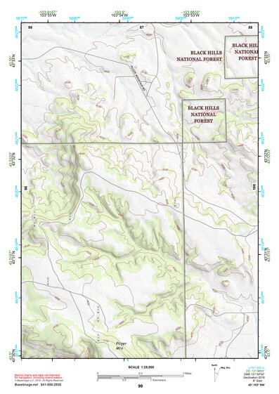 43103NW Page 99 Mount Rushmore Topo Preview 1
