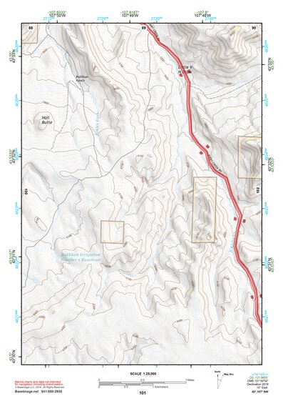 43107NW Page 101 Nowater Creek Topo Preview 1