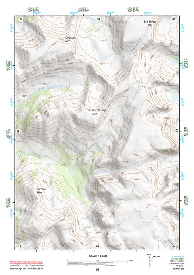 43109SW Page 51 Gannett Peak Topo Preview 1
