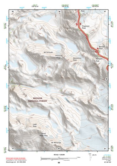 43109SW Page 68 Gannett Peak Topo Preview 1