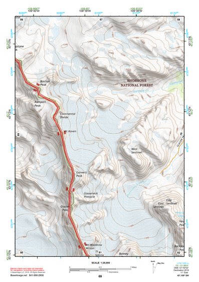 43109SW Page 69 Gannett Peak Topo Preview 1