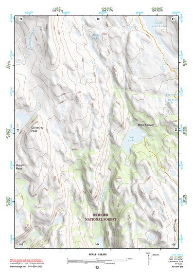 43109SW Page 92 Gannett Peak Topo Preview 1