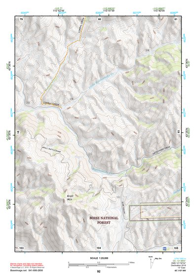 43115NW Page 92 Idaho City Topo Preview 1