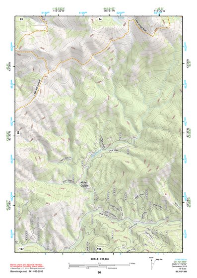 43115NW Page 96 Idaho City Topo Preview 1