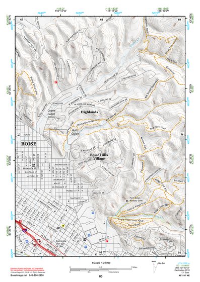 43116NE Page 80 Boise Topo Preview 1