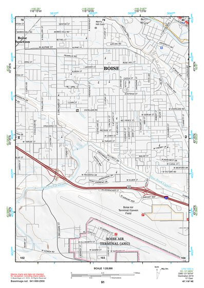 43116NE Page 91 Boise Topo Preview 1