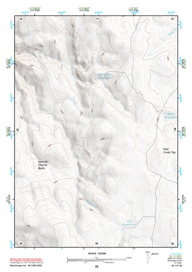43117SE Page 23 Mahogany Mountain Topo Preview 1