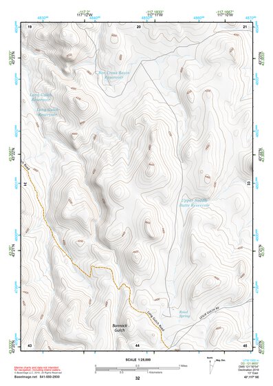43117SE Page 32 Mahogany Mountain Topo Preview 1
