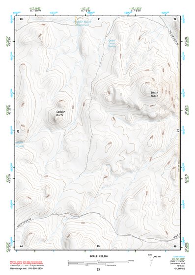 43117SE Page 33 Mahogany Mountain Topo Preview 1