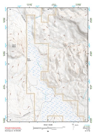 43117SE Page 34 Mahogany Mountain Topo Preview 1