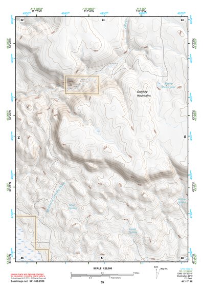 43117SE Page 35 Mahogany Mountain Topo Preview 1