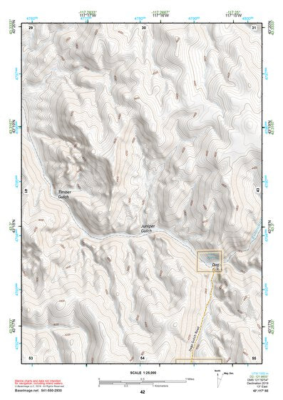 43117SE Page 42 Mahogany Mountain Topo Preview 1