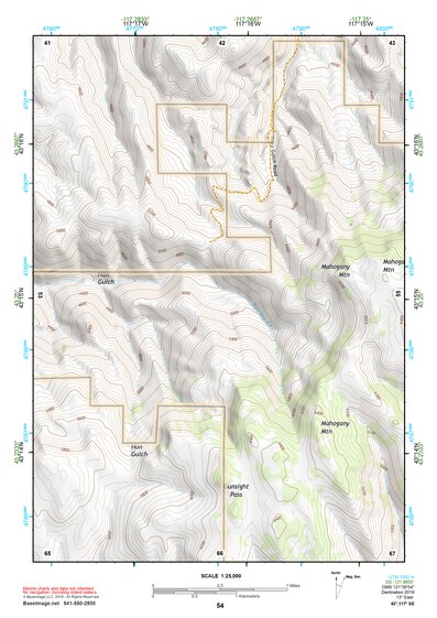 43117SE Page 54 Mahogany Mountain Topo Preview 1