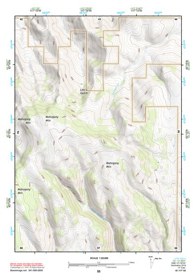 43117SE Page 55 Mahogany Mountain Topo Preview 1