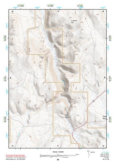 43117SE Page 59 Mahogany Mountain Topo Preview 1