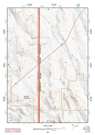 43117SE Page 60 Mahogany Mountain Topo Preview 1