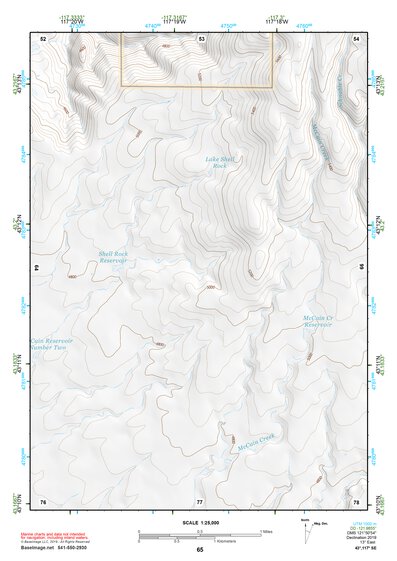 43117SE Page 65 Mahogany Mountain Topo Preview 1