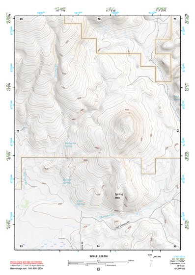 43117SE Page 82 Mahogany Mountain Topo Preview 1