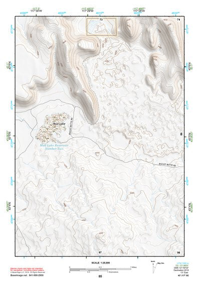 43117SE Page 85 Mahogany Mountain Topo Preview 1