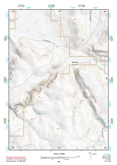 43117SE Page 91 Mahogany Mountain Topo Preview 1