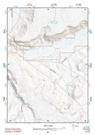 43117SE Page 92 Mahogany Mountain Topo Preview 1