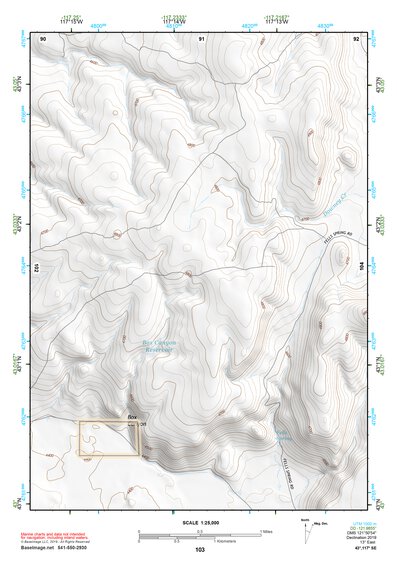 43117SE Page 103 Mahogany Mountain Topo Preview 1