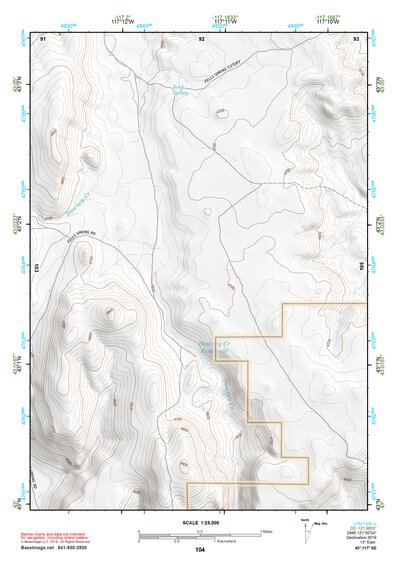 43117SE Page 104 Mahogany Mountain Topo Preview 1
