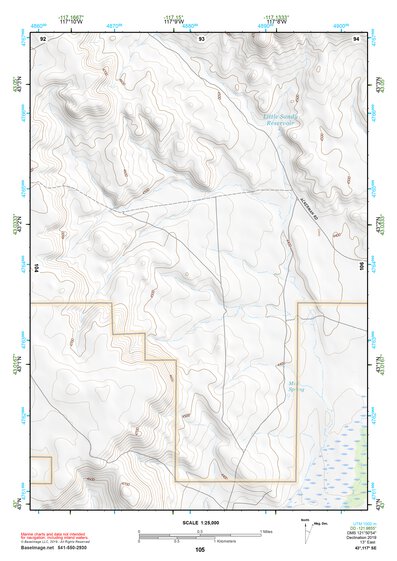 43117SE Page 105 Mahogany Mountain Topo Preview 1