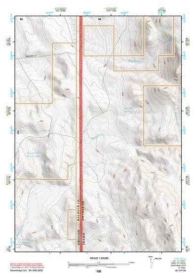 43117SE Page 108 Mahogany Mountain Topo Preview 1