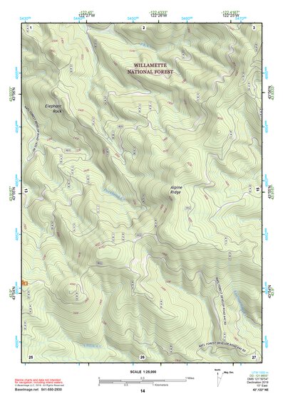 43122NE Page 14 Oakridge Topo Preview 1