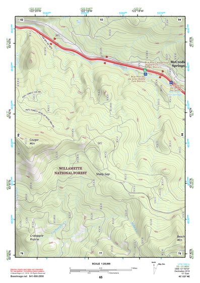 43122NE Page 65 Oakridge Topo Preview 1