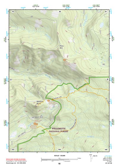 43122NE Page 92 Oakridge Topo Preview 1