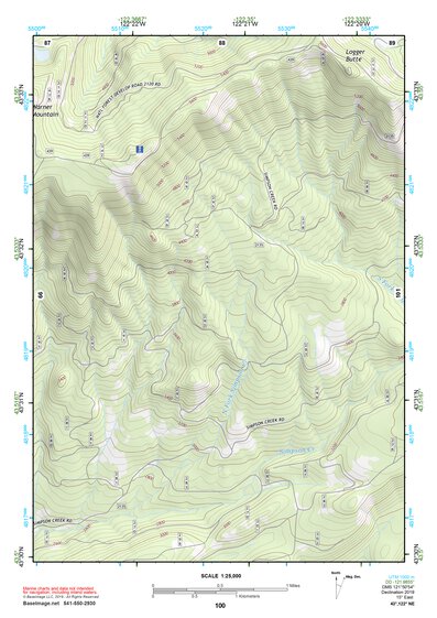 43122NE Page 100 Oakridge Topo Preview 1