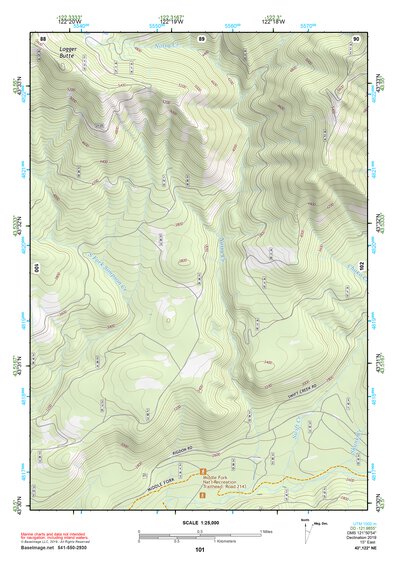 43122NE Page 101 Oakridge Topo Preview 1