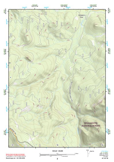 43122SE Page 2 Diamond Lake Topo Preview 1